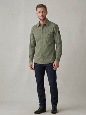Belstaff Pitch Cotton Twill Button Down Shirt